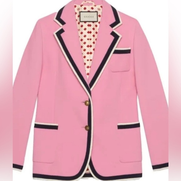 Gucci women pink cady blazer jacket - Picture 5 of 13